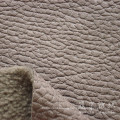 Embossed Leather Polyester Fabric with Fleece Backside